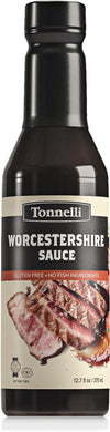Tonnelli Vegan Friendly Worcestershire Sauce 12.7oz | Vegan Fish Free Gluten Free Kosher