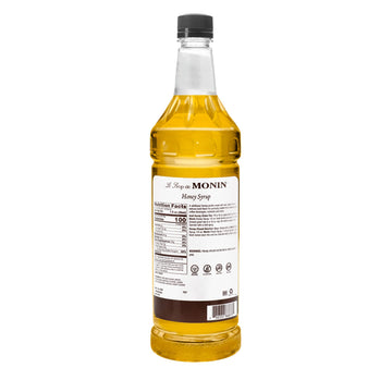 Monin - Honey Syrup, Smooth Sweet Honey Flavor, Great For Teas, Lemonades, Cocktails, & Coffee, Gluten-Free, Non-Gmo (1 Liter)