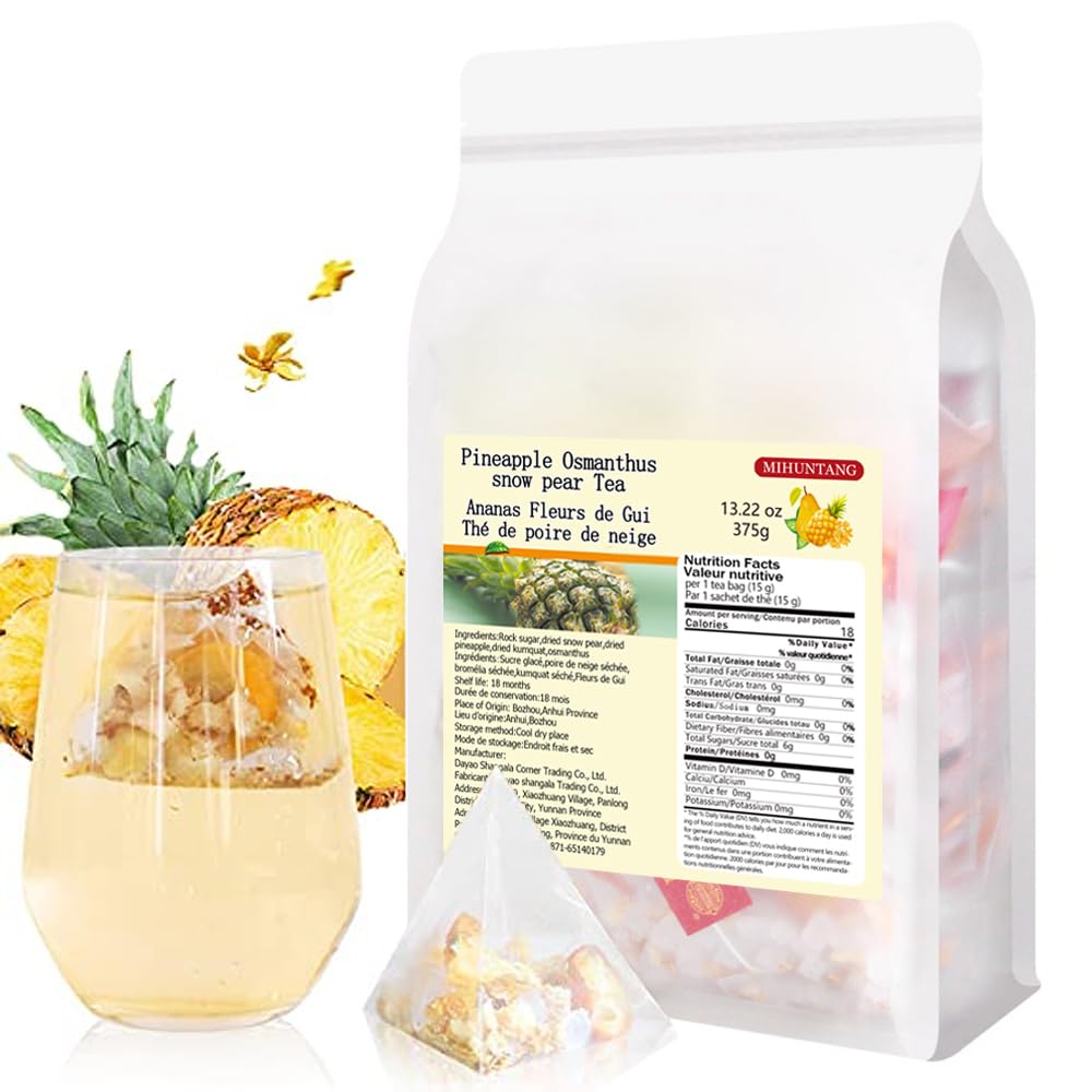 Pineapple sweet-scented osmanthus snow pear tea 13.22 oz(15g 25 packets) of sweet flower and fruit tea drinks