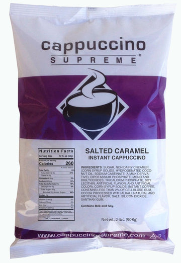 Cappuccino Supreme 2 Lb Bag Salted Caramel Instant Cappuccino Mix
