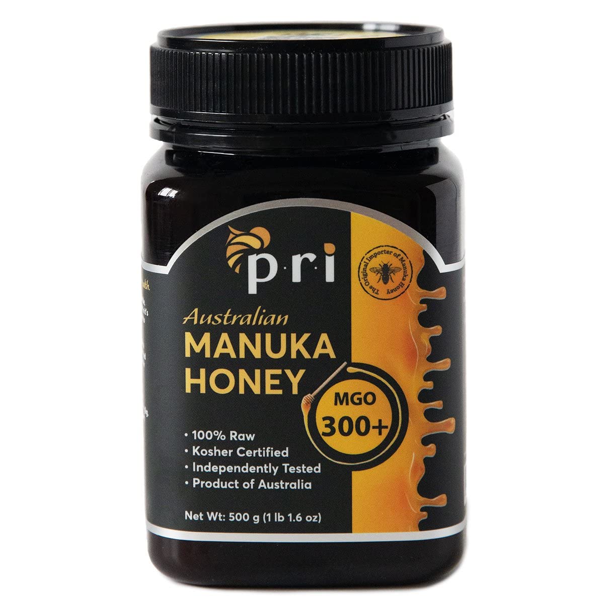 Pri Manuka Honey, Mgo 300+, 1.1Lb Australian Raw Manuka Honey (500G)