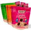 Michel Et Augustin Cookies Variety Pack, Gourmet Chocolate Shortbread, 6 Bags, 15 Count Each, Brown