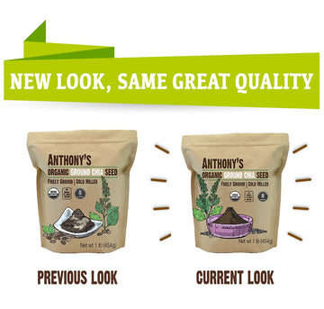 Anthony's Organic Ground Chia Seed, 1 lb, Finely Ground, Cold Milled, Gluten Free, Non GMO
