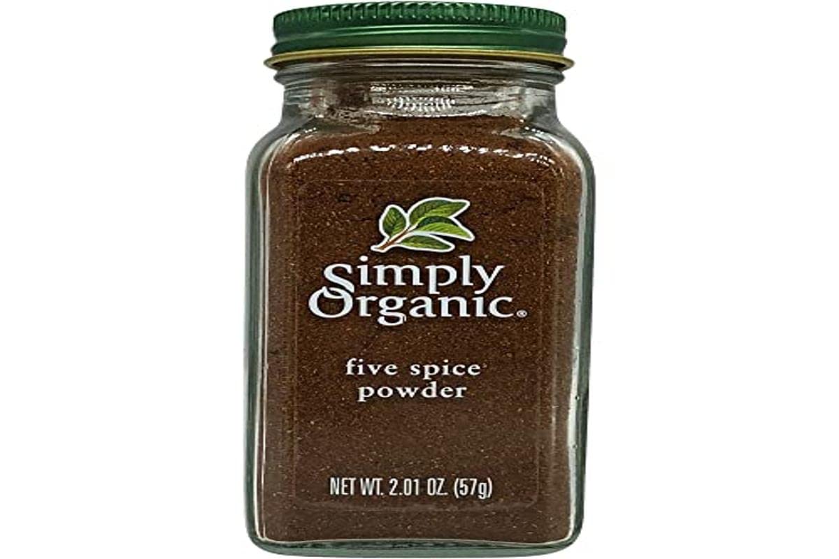 Simply Organic Five Spice Powder, 2.01 Ounce, Cinnamon, Fennel Seed, Cloves, Star Anise & White Pepper, Non GMO, Kosher