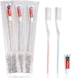 Hqslsund 200 Pack Travel Toothbrushes With Toothpaste, Individually Wrapped Disposable Toothbrushes Bulk Toothbrushes Medium Sof