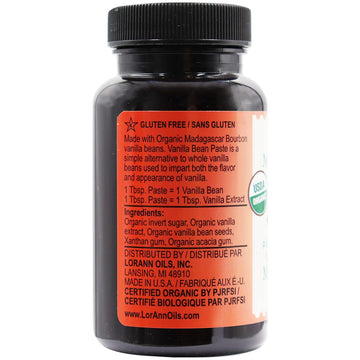 LorAnn Organic Madagascar Vanilla Bean Paste, 4 ounce