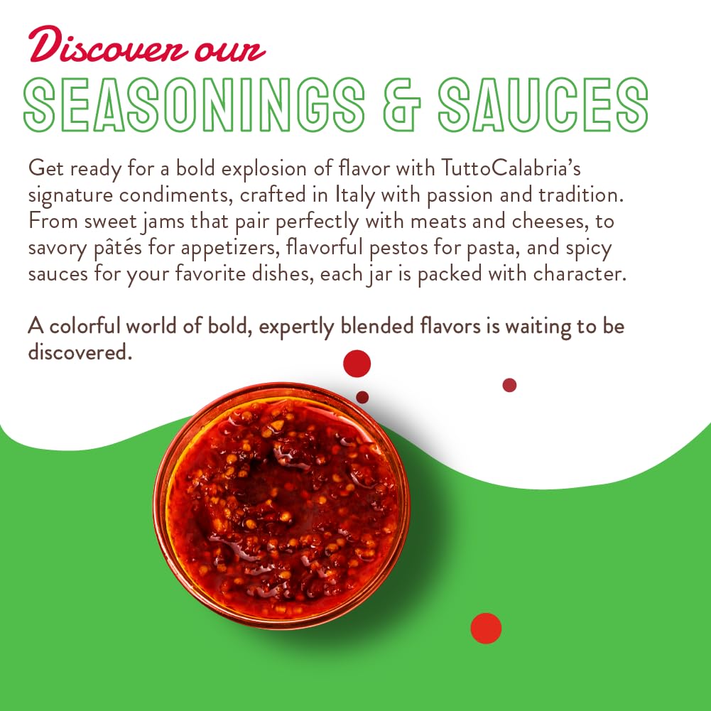 TUTTOCALABRIA TuttoCalabria, Rose Marina Sauce, 6.7oz (190 gr), Spicy Calabrian baby fish, Traditional recipe with EVO oil, Inte