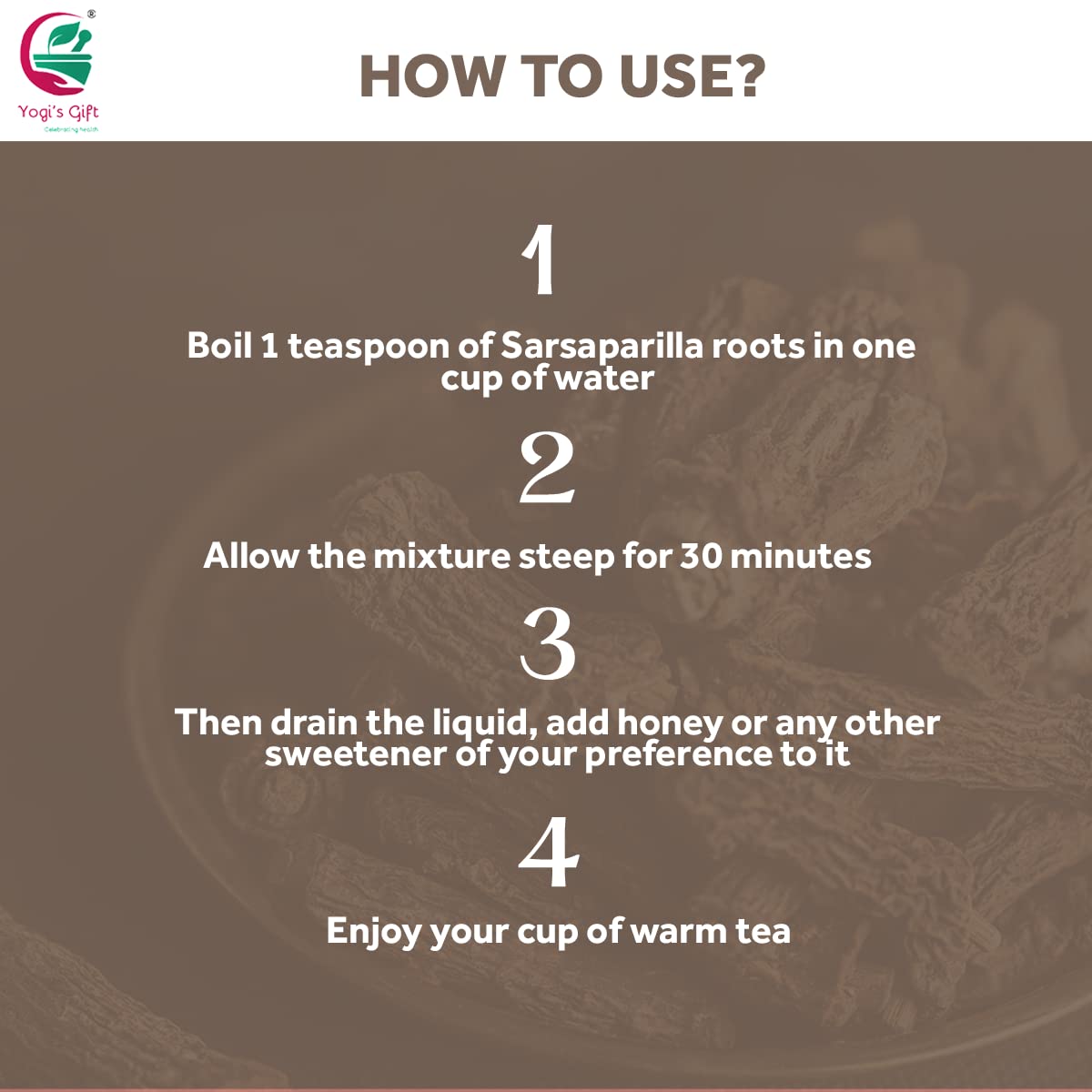 Sarsaparilla Root Whole 1 Lb | Indian Sarsaparilla | Hemidesmus Indicus | By Yogi'S Gift