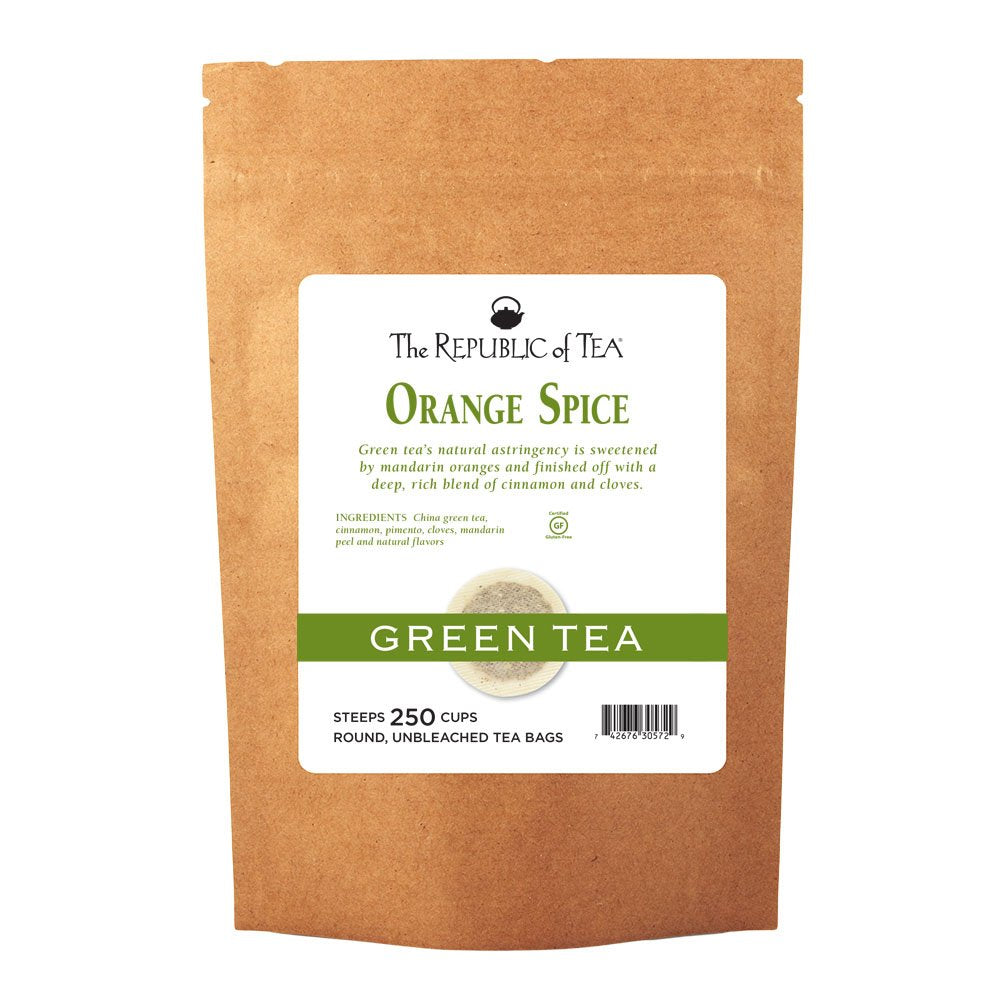 The Republic of Tea Orange Spice Green Tea, 250 Tea Bags, 1 Count