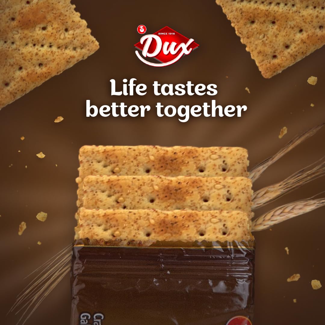 Dux, Wheat Crackers, High In Fiber, Enjoy Anytime, 8.82 Ounce, 1 Box Contains 4 Bags, Each With 9 Individual Packs And Every Pac