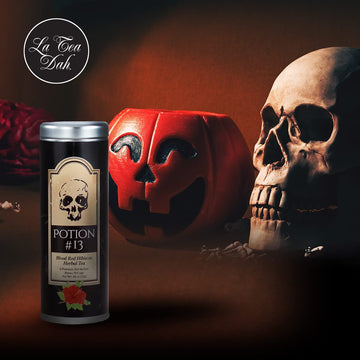 La Tea Dah Potions Gift Basket - Pumpkin Spice & Hibiscus Tea, Halloween , Gourmet Tea Gift Set, 0.349 kg