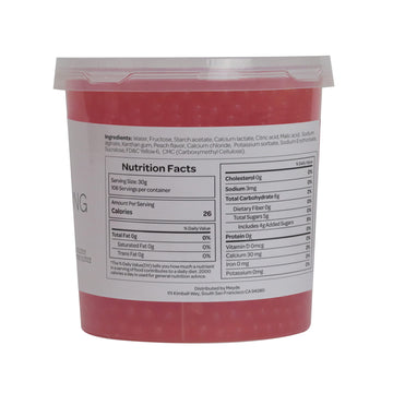 Mayde Popping Boba Pearls For Drinks, Desserts, & Breakfast Bowls (Peach Flavor, 7 Pounds)