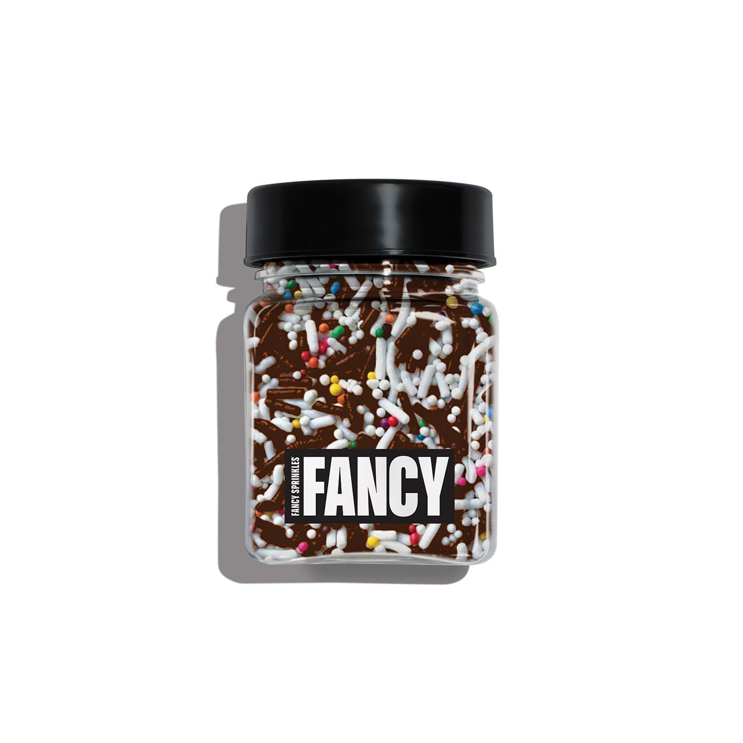 Fancy Sprinkles Chocolate Jimmies, Rainbow Jimmies, 2 OZ, Classic Twist, Limited Edition, Dessert Decorating Sprinkles for Ice Cream & Cakes