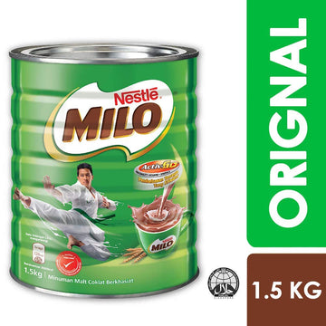Nestle Milo Malaysia 3.3 Pound (1.5Kg) Halal Beverage Mix Chocolate Malt Powder Tin Can Fortified Powder Energy Drink Cocoa