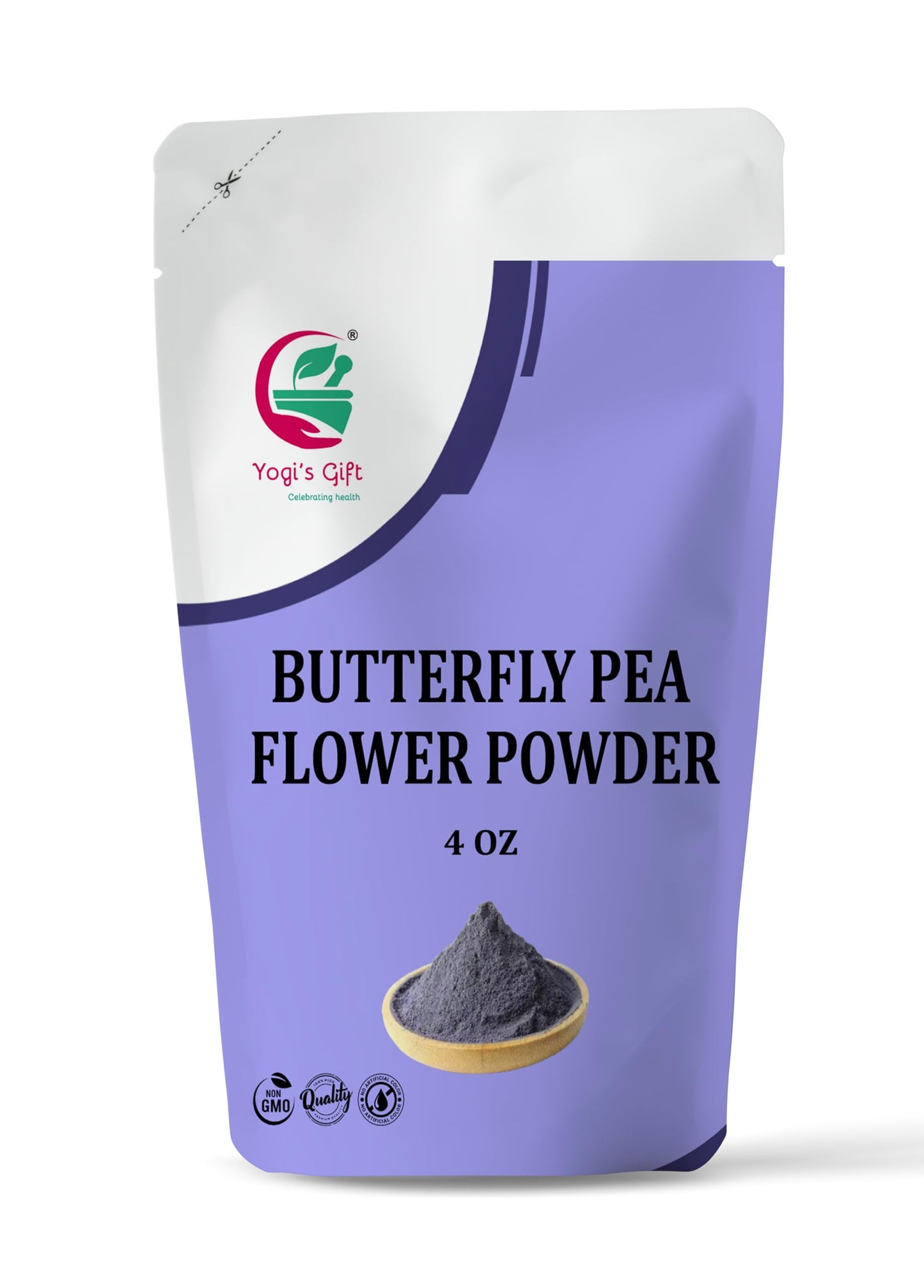 Butterfly Pea Flower Powder 4Oz, 100% Pure & Natural Blue Matcha Powder, Enhanced Quality For Tea, Lattes, Smoothies & Natural Food Coloring - By Yogi’S Gift®