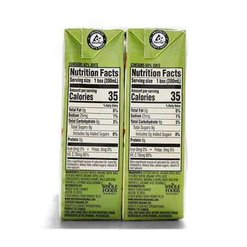 365 by Whole Foods Market, Box Juice Reduced Sugar Apple Organic, 6.75 Fl Oz, 8 Pack