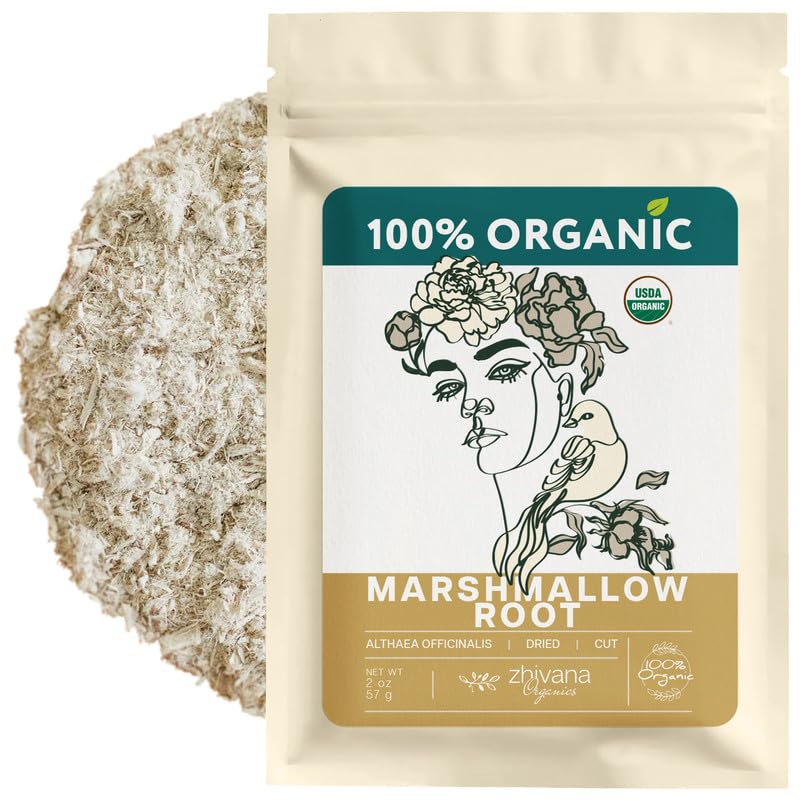Marshmallow Root Tea (Althea Officinalis) - Organic Marshmallow Root Herb - Throat Tea - Immune System, Digestion, Respiratory H