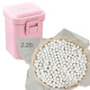 Hommtina 2.2Lb Ceramic Pie Weights Baking Beans Pie Crust Reusable 10mm Weights Natural Ceramic Stoneware with Wheat Straw Conta