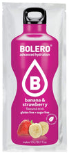 Bolero- Sugar Free Drink Mix Packets Banana And Stawberry Fruit Flavors | Powdered Flavored Water Packets | 12 Large Sachet On The Go Packets