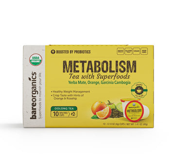 Metabolism Tea - Organic with Superfoods and Probiotics - 6 Pack