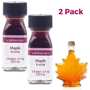 Lorann Maple Ss Flavor, 1 Dram Bottle (.0125 Fl Oz - 3.7Ml - 1 Teaspoon) - 2Pack