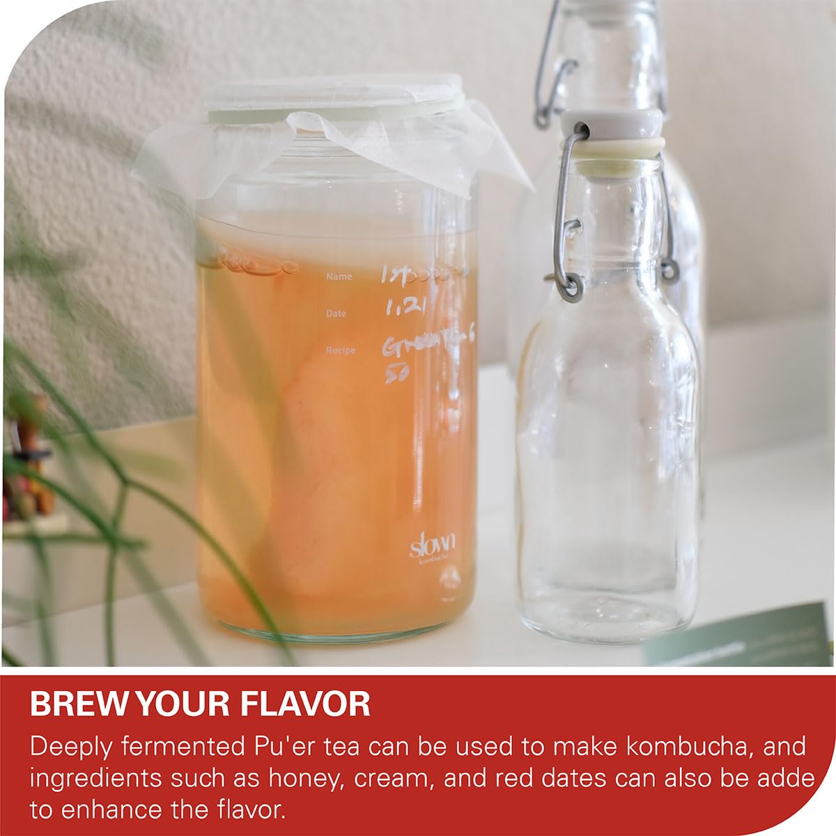 Wt Weetee Organic Pu-Erh Loose Leaf Tea, Usda Organic Ripe Pu'Erh Tea 228G / 8 Ounce, Earthy Dark Tea Black Tea, Rich Antioxidan