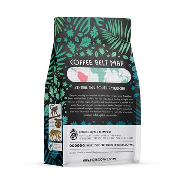 Bones Coffee Company Breakfast Blend Whole Coffee Beans, Low Acid Flavored Coffee, Made With Arabica Coffee Beans, Medium Roast