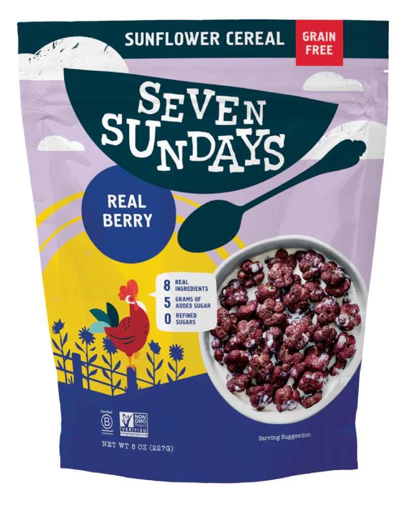 Seven Sundays Grain Free Cereal - Real Berry - 8 Oz Bag - Gluten And Grain Free, Paleo, Keto Friendly, No Refined Sugar, Vegan,