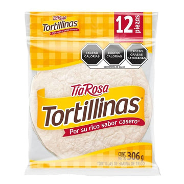 HERBALISTA Tortillinas Tia Rosa Flour Tortillas - 12 Count (306g) - Authentic Imported Mexican Tortillas de Harina