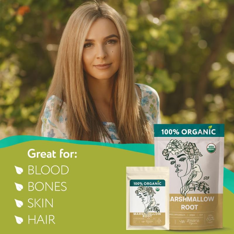 Marshmallow Root Tea (Althea Officinalis) - Organic Marshmallow Root Herb - Throat Tea - Immune System, Digestion, Respiratory H