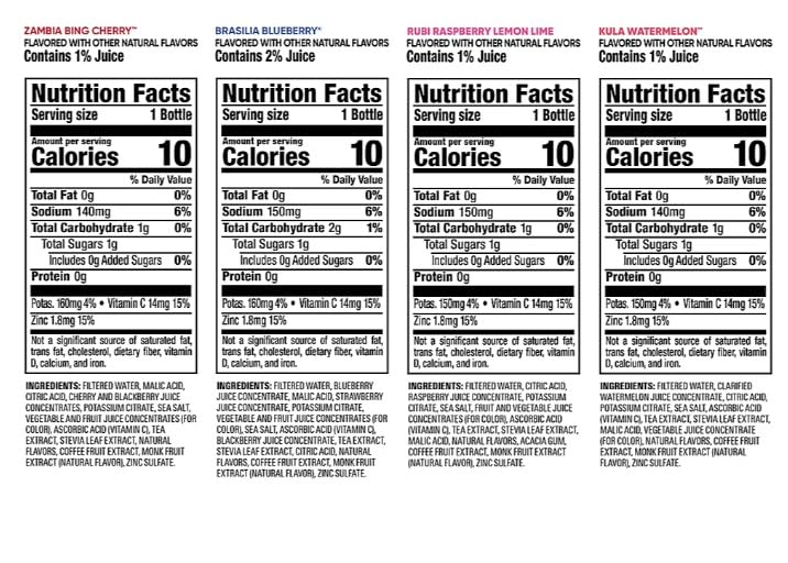 Bai Antioxidant Caostal Beverages With Vitamin C Or E Variety Pack Of 15/18 Fl Ounce Net Wt 270 Fl Ounce