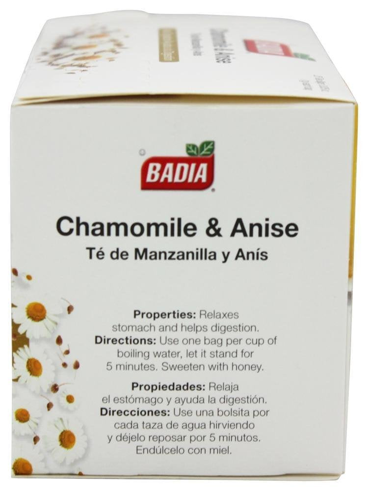 Badia Tea Chamomile and Anise, 25 Tea Bags, Model 00130845