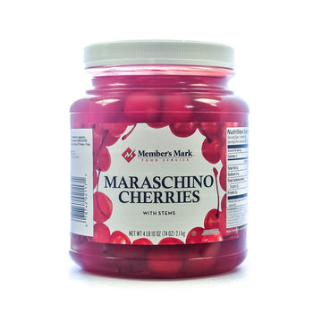 Maraschino Cherries With Stems, 74 Ounce Jar