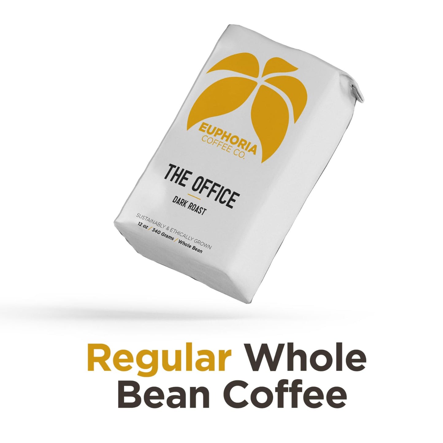 Euphoria Coffee Co. The Office Whole Bean Coffee - Dark Roast | 12Oz Bag (1 Pack)