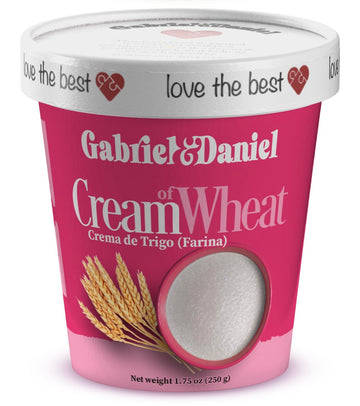 Gabriel & Daniel Organic Instant Creamy Wheat Hot Cereal Cup - Non-GMO, Rich in Iron & Vitamin C - Pack of 6