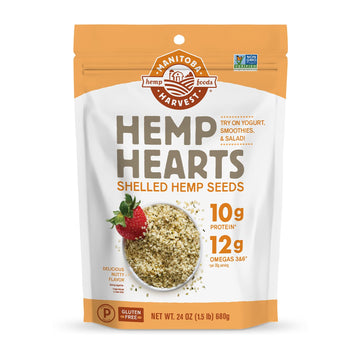 Manitoba Harvest Hemp Seeds, 24 Oz; 10G Plant Based Protein And 12G Omega 3 & 6 Per Serving | Perfect For Smoothies, Yogurt & Sa