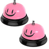 Call Bell, Service Bell Dinner Desk Bell For The Porter Kitchen Restaurant Bar Hotel Schools (2 Pack, Pink)