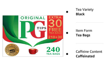 Pg Tips Original Non-Pyramid, 240 Tea Bags (Pack Of 4)
