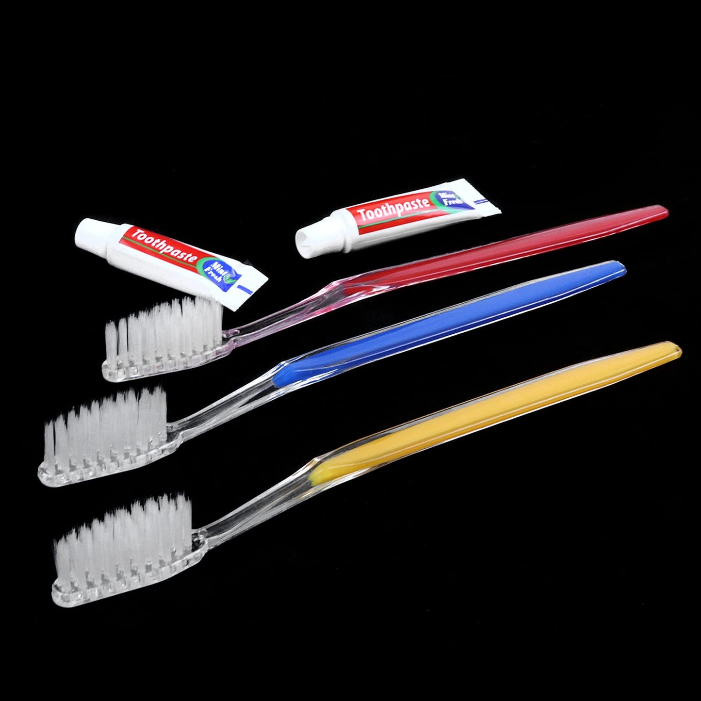 50Pcs Disposable Toothbrushes With Toothpaste (5 Colors)