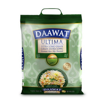 DAAWAT Ultima Extra Long Grain Basmati Rice, Aged 2 Years, 10lbs - Premium Quality, Aromatic, Gluten-Free Indian Rice