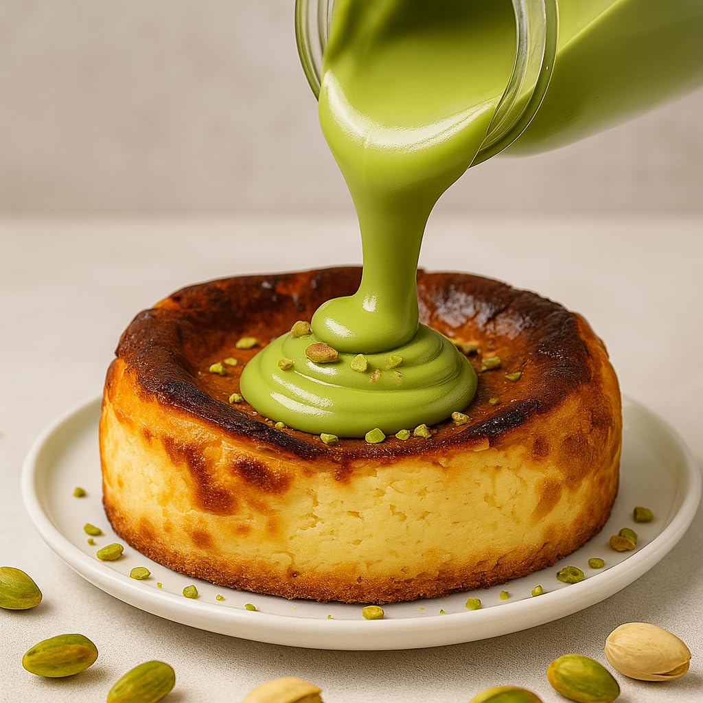 Jatisse Pistachio Cream Bulk Spread – No Palm Oil – 5kg (11 lbs) – Ideal for Bakery & Pastries