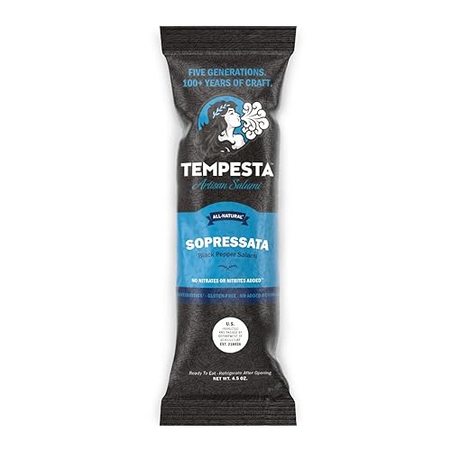 TEMPESTA Artisan Salumi - Sopressata (Black Pepper Salami) - 4.5 oz.