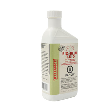 Reliance Products Bio-Blue Fluid | Fast-Acting Liquid Portable Toilet Deodorant | 16 Oz. Bottle, White/Blue, Small (2616-03)