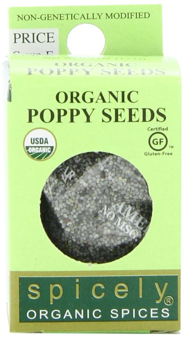 Spicely Organic Poppy Seed, 0.6 Ounce (Pack of 6)