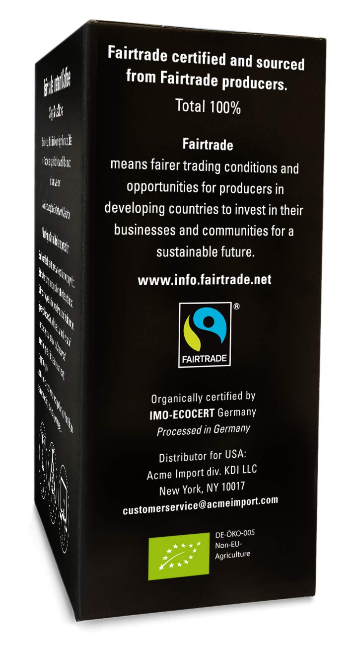 Mount Hagen Organic Medium Roast Instant Coffee Packets - 25 Count (Pack of 8) - Eco-friendly, Fair-Trade - Black