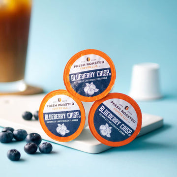 Fresh Roasted Coffee, Blueberry Crisp, Flavored Coffee Pods, 96 Count
