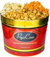 Pops Corn Gourmet Popcorn Gift Tin - Large 2 Gallon - Caramel, Cheese & Kettle Corn - Perfect Gift for Coworkers and Employees