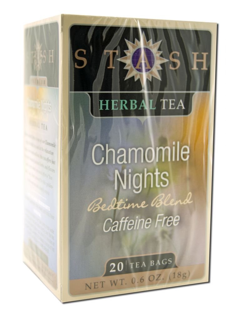 Stash Premium Chamomile Nights Herbal Tea, 20 Tea Bags, Caffeine-Free, Herbal Blend