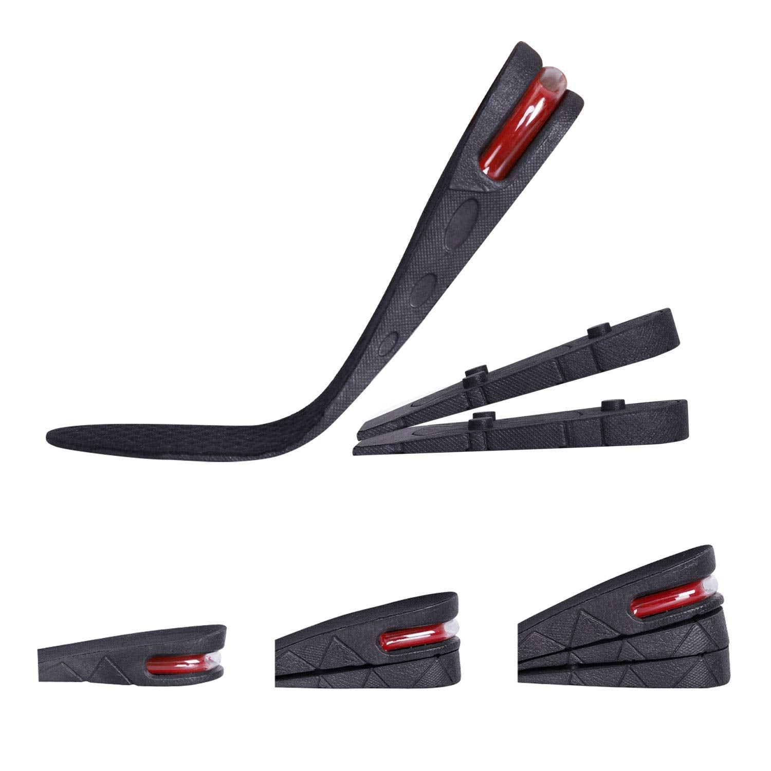 3-Layer Unisex Height High Increase Shoe Insoles For Men Women Shoe Pad Lift Kit Air Cushion Heel Inserts 3 Layer (2.75'' / 7Cm)