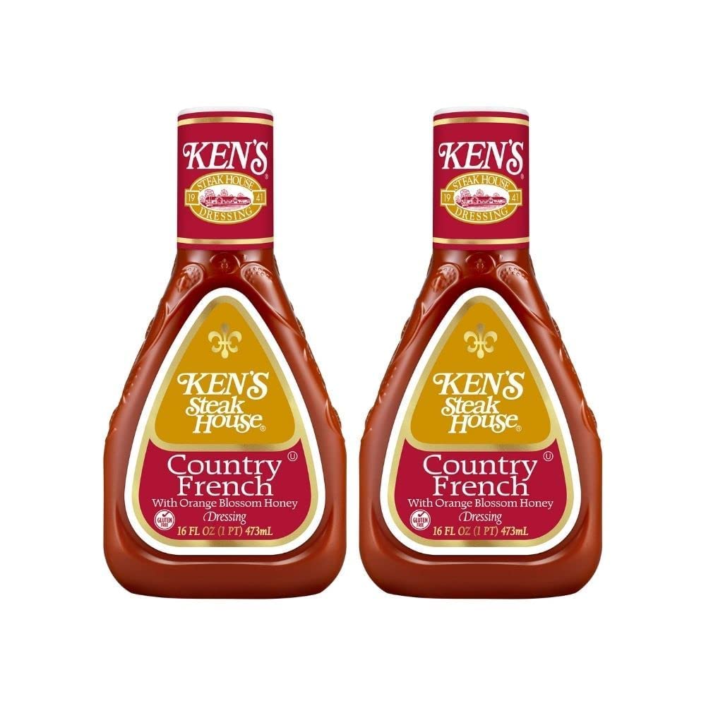 Ken's Steak House Country French With Orange Blossom Honey Dressing, 16OZ (Pack of 2)